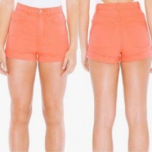 American Apparel High Waisted Cuffed Short Shorts